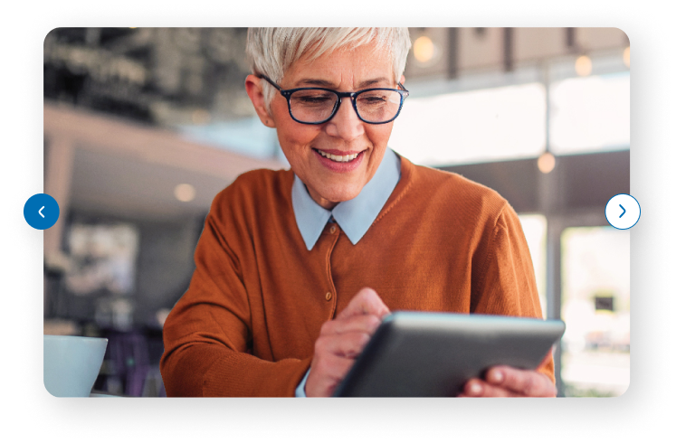 Woman using tablet